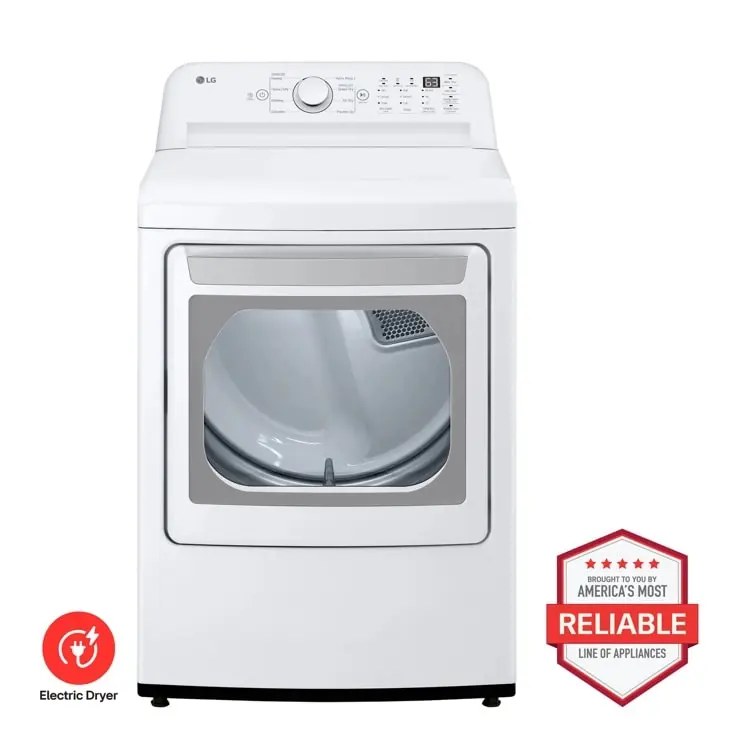 LG 7.3 Cu. Ft. Ultra Large Rear Control Electric Dryer with Sensor