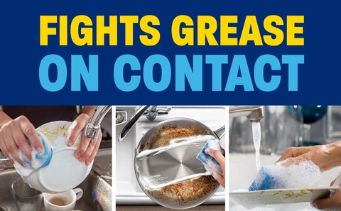 Fights grease on contact.