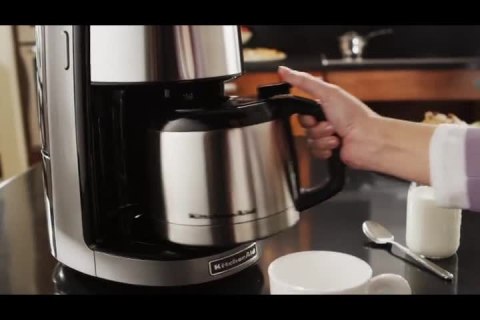KitchenAid® 12 Cup Coffee Maker with One Touch Brewing, White (KCM1204WH)