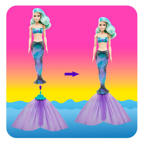 Barbie Color Reveal Peel Mermaid Fashion Reveal Doll Set with 25 Surpr –  Square Imports