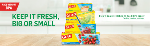 Glad Fold Top Sandwich Bags, 6-1/2 x 5-1/2, Clear, 180/Box