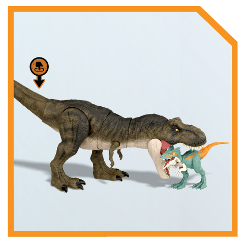 Jurassic World Dominion Thrash N Devour Tyrannosaurus Rex Dinosaur Figure Toys R Us Canada