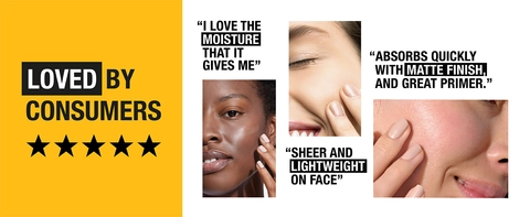 loved by consumers moisture sheer and lightweight on face absorbs quickly with matte finish