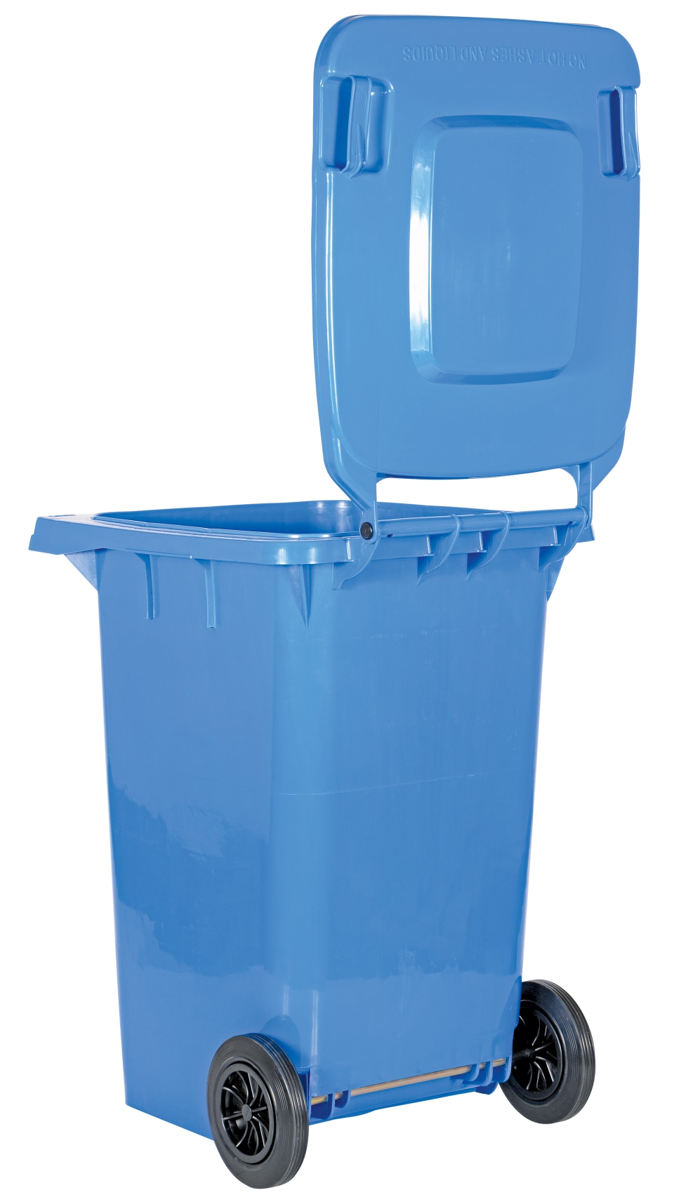 95 GALLON BLUE RECTANGULAR TRASH CAN