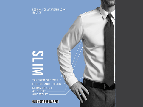 Slim Fit 4-Way Stretch Dress Shirt