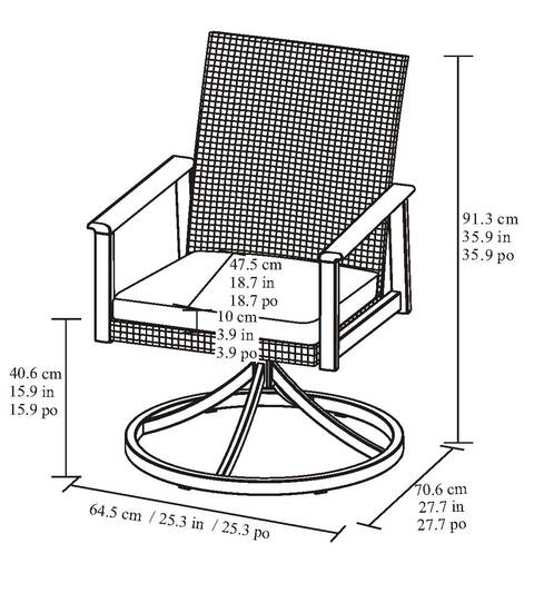 Chair detail dimensions