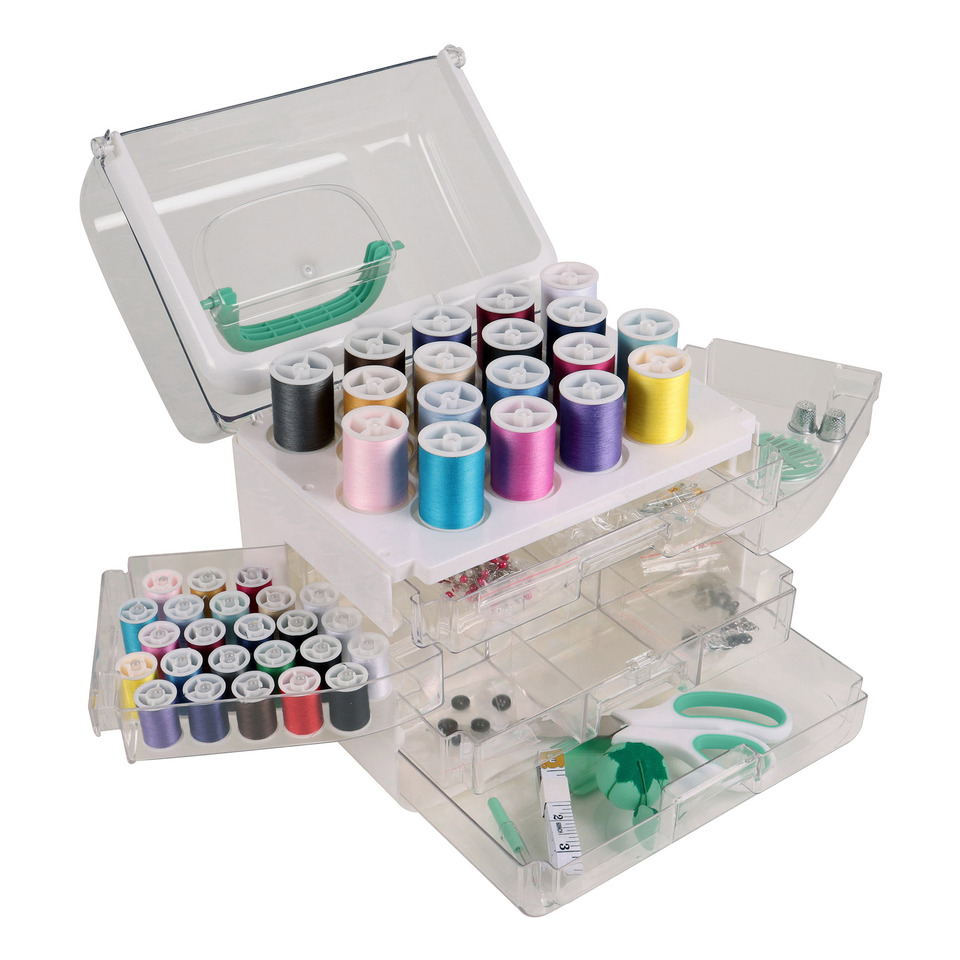 Sew-It-Goes 224 Piece Sewing & Craft Storage Kit, Classic Colors