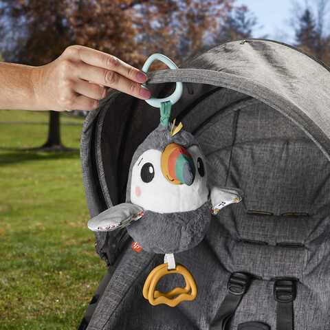 Fisher Price Baby Stroller Toy Flap Go Toucan Activity Toy with Sensory Details for Newborns Walmart