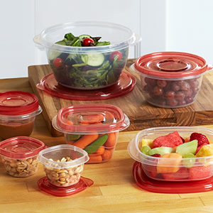 Rubbermaid TakeAlongs Containers & Lids, Deep Squares, 5.2 Cups - 4 containers & lids