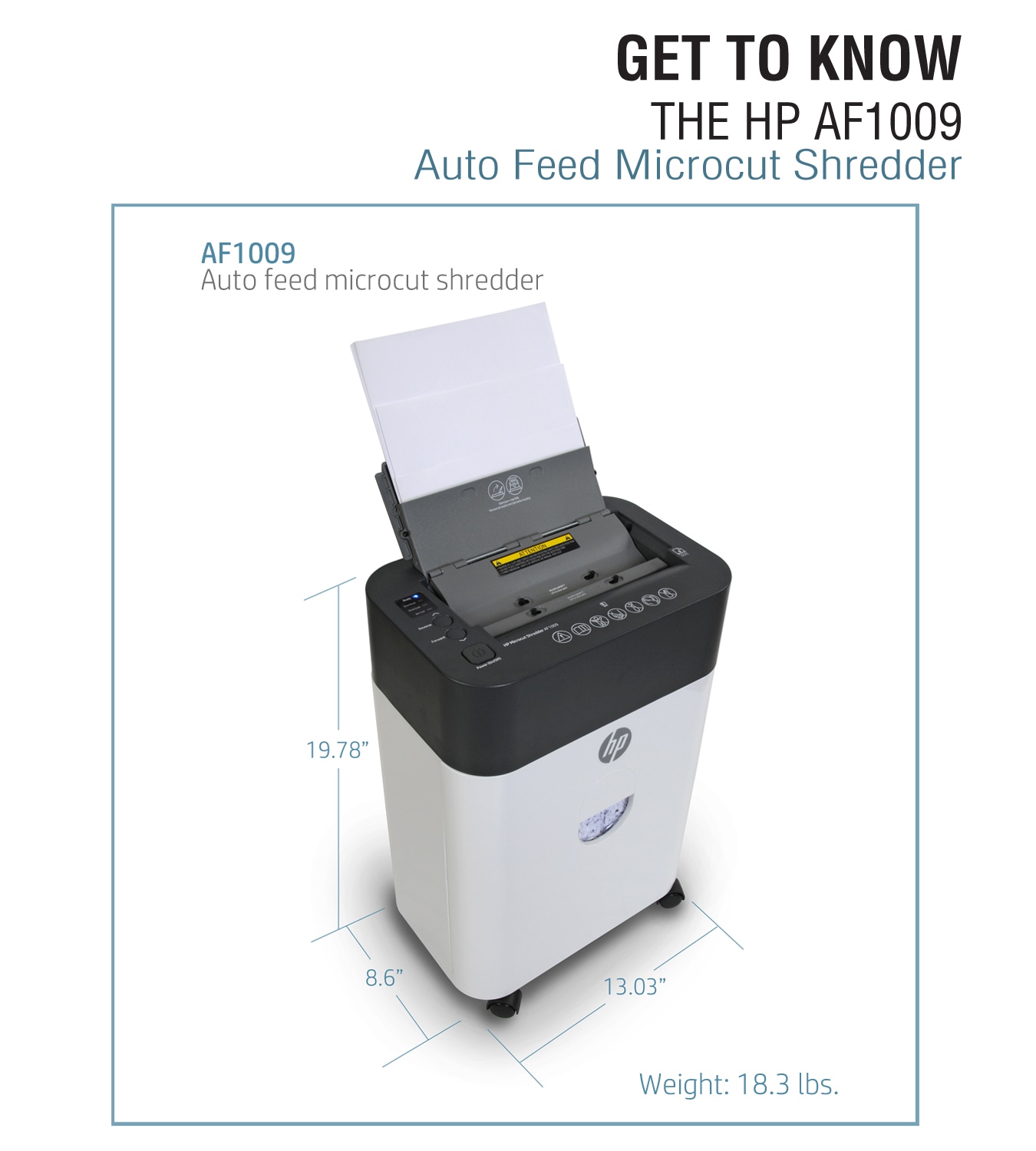 HP 100-Sheet Autofeed Finecut Shredder - 20912957