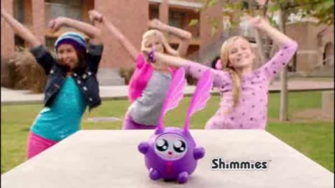 thumbnail video image 2 of Fijit Friends Shimmies Pink Spinrose Figure, 2 of 7