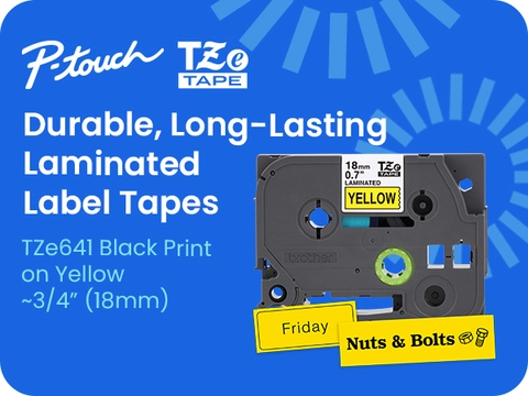 Brother P-touch Laminated Label Tape, 3/4