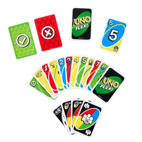 U-NO UNO Flex Card Game for Family Game Night 2 to 8 Players with