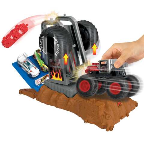 Pista Hot Wheels Monster Truck - Smash Race Challenge - Race Ace - HNB -  Real Brinquedos