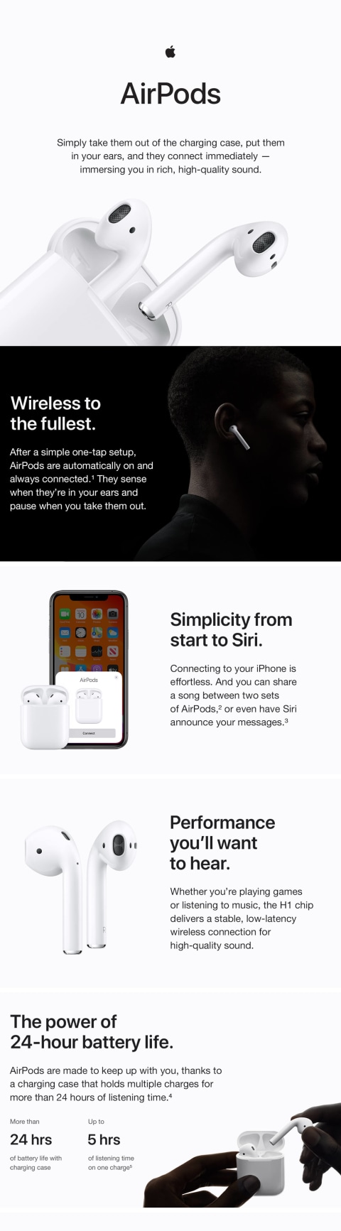 480 Apple &Lt;H1&Gt;Apple Airpods (2Nd Generation) - White&Lt;/H1&Gt; &Lt;Div Class=&Quot;Product-Description&Quot;&Gt;With High-Quality Sound, Voice-Activated Siri, And Complete With Charging Case That Provides Over 24 Hours Of Listening Time, Airpods Deliver An Unparalleled Wireless Headphone Experience. They’re Ready To Use With All Of Your Devices. Put Them In Your Ears And They Connect Immediately, Immersing You In Rich, High-Quality Sound. Just Like Magic.&Lt;/Div&Gt; Airpods Apple Airpods (2Nd Generation) - White (Mv7N2)