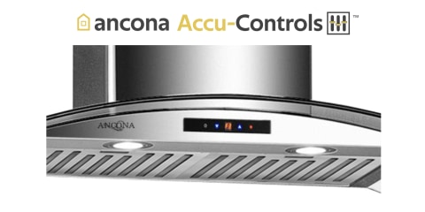 ancona elite gce glass canopy wall mount range hood