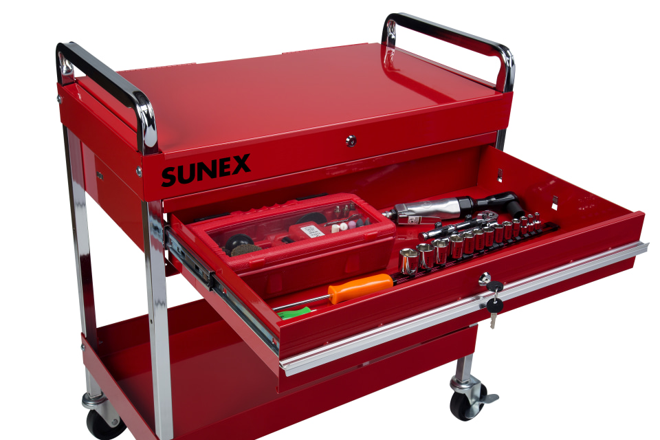 SUNEX TOOLS 18 in. Economy Utility Cart in Red 8003SC - The Home Depot