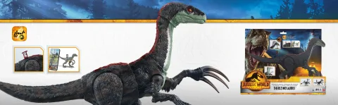 Factory Jurassic World Dominon SOUND SLASHIN' THERIZINOSAURUS & EOCARCHARIA Action Figrs