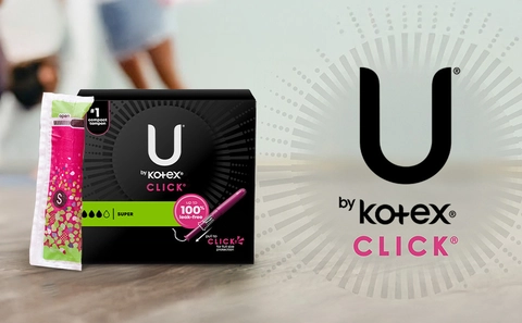 U by Kotex Click Super Compact Tampon, Unscented, 32/Pack (51584