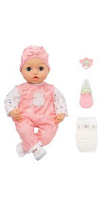 Baby Born My Real Baby Doll Annabell Blue Eyes Lifelike Soft Bodied Doll for Kids 3 Interactive Features Walmart