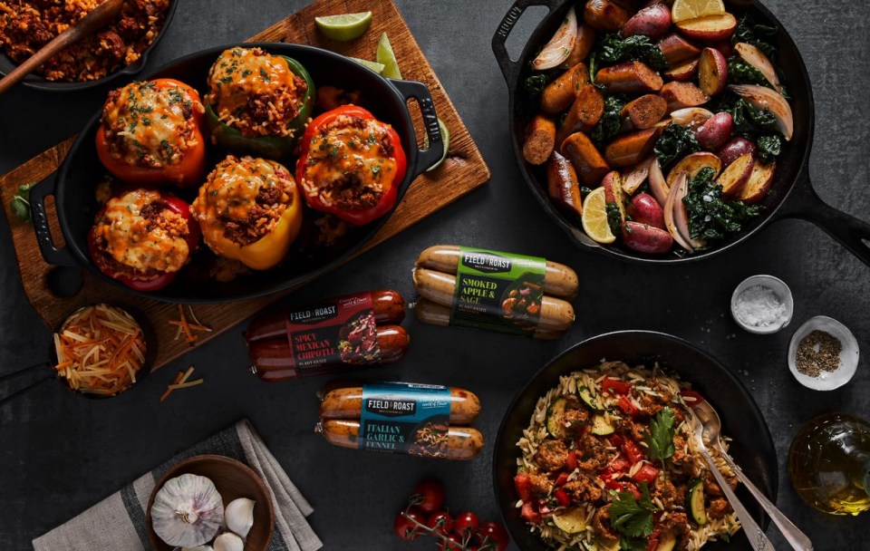 Field Roast Grain Meat Vegetarian Smoked Apple Sage Sausage - 12.9