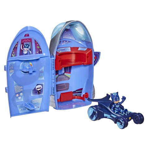 PJ Masks 2-in-1 HQ and Rocket Vehicle Playset with Catboy