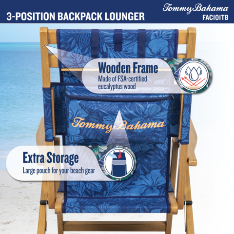 Wood frame, large storage pouch.