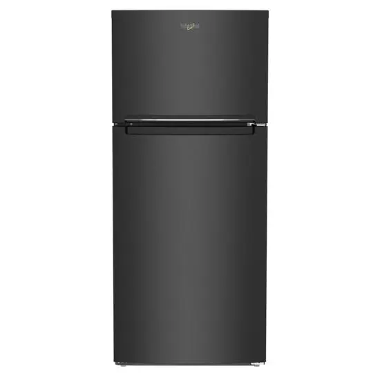 Whirlpool® 28 in. 16.3 Cu. Ft. Black Top Freezer Refrigerator