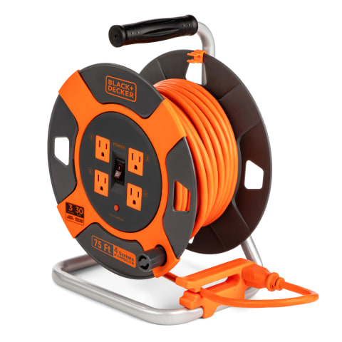 BLACK+DECKER Retractable Extension Cord - 75' with, 4 Outlets, 14AWG SJTW  Cable - Sam's Club