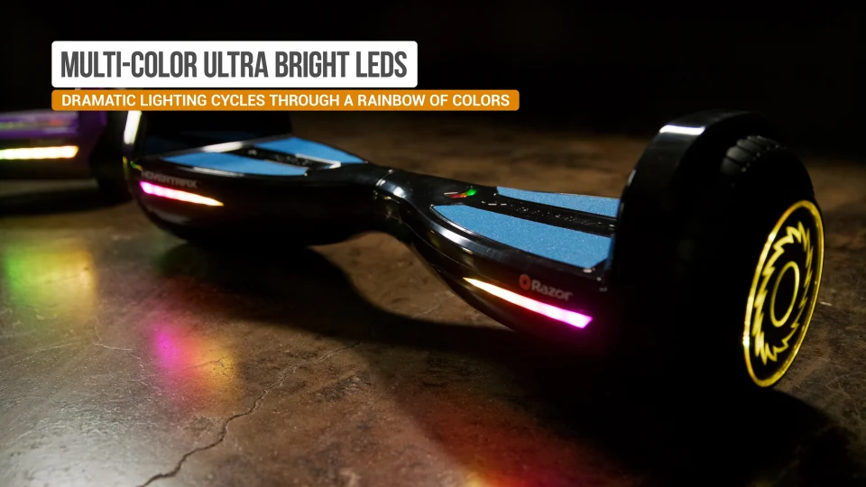 Razor Black Label Hoverboard with LED Lights - Fast Speed