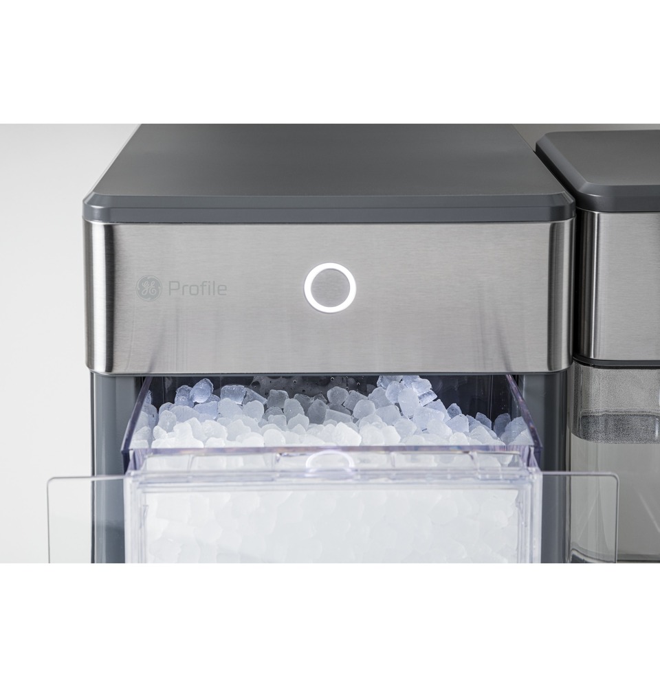 GE Profile 24lb Opal 2.0 Nugget Countertop Ice Maker Silver