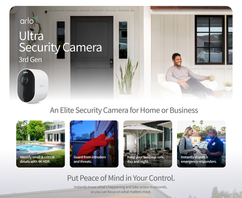 Arlo Ultra Add-On Security Camera 4K HDR (3rd Gen, 2025 Release