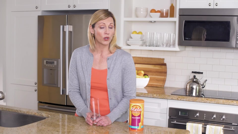 thumbnail video image 3 of Metamucil Fiber Supplement, Sugar-Free Fiber Powder for Daily Digestive Health, Orange, 30 Servings, 3 of 12