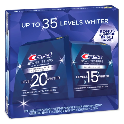 Crest 3D Whitestrips Professional Effects & Supreme Bright Whitening Kit -  Sam's Club