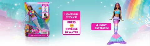 Barbie rainbow lights mermaid deals