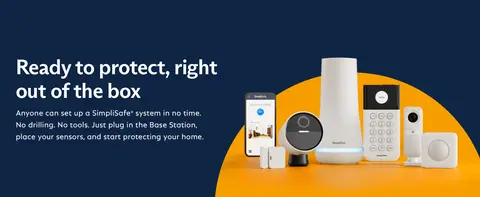 Pack De 4 Autocollants SimpliSafe Pour Alarme – Bleu/noir – Sécurité Maison – 8 Pièces