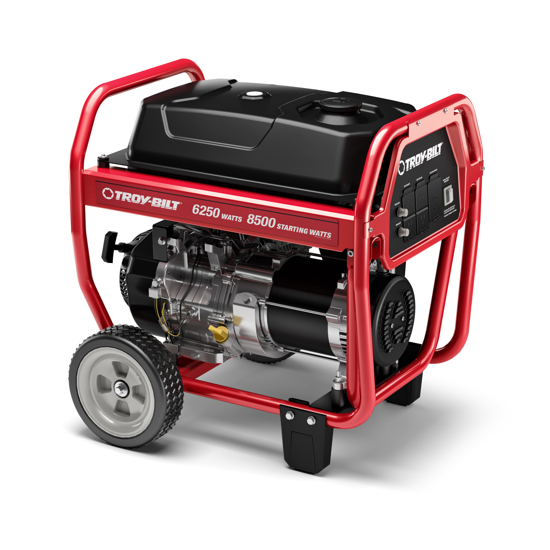 Troy Bilt 6250 Running Watt Gasoline Portable Generator With Briggs And Stratton Engine In The Portable Generators Department At Lowes Com