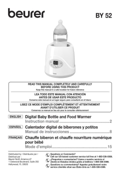 Beurer Baby Bottle Warmer & Food Warmer, BY52 | Portable 2-in-1 Heater
