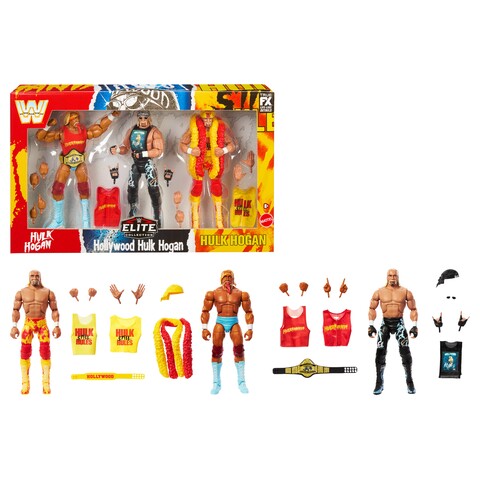 WWE Hulkamania 40th Anniversary Elite Collection - 3pk Action Figure Set  with Accessories and True FX Technology - Walmart.com