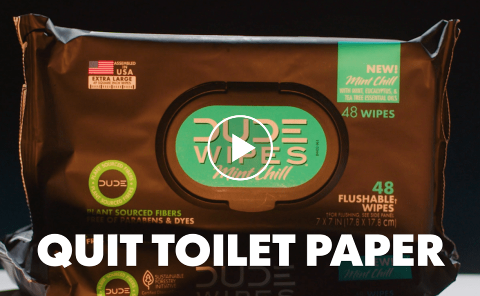 thumbnail video image 2 of DUDE Flushable Wipes, Extra Large Mint Chill Wet Wipes, 48 Count, 3 Pack (144 Total), 2 of 9