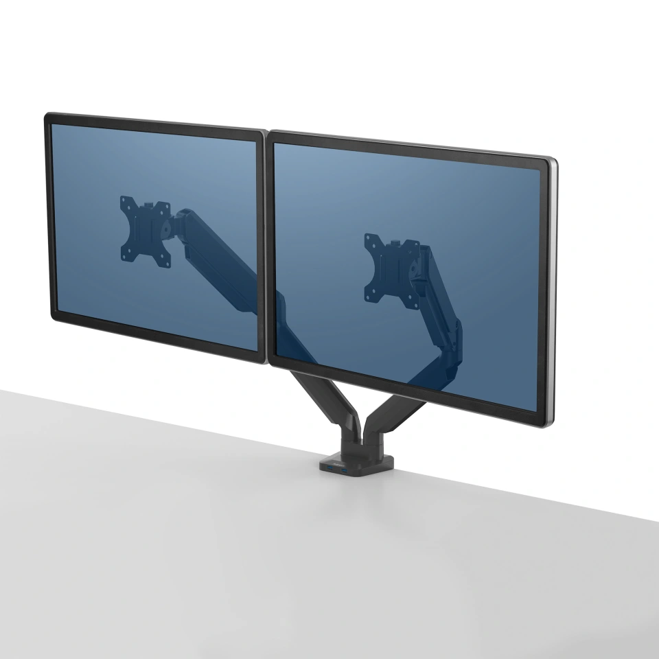 Fellowes Platinum Series Adjustable Dual Arms, Up to 40