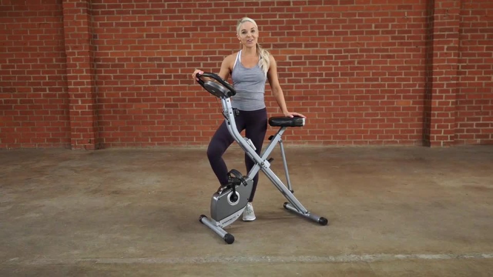 exerpeutic 310 magnetic upright bike with pulse sensors