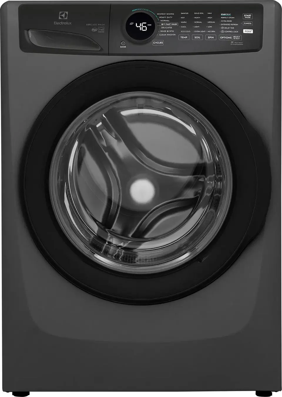Electrolux washing machine cycle selector knob with temperature soil level spin speed settings