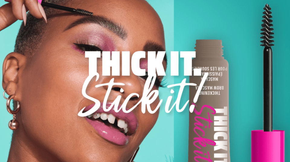 Brow Thick it Mascara, Professional Thickening NYX Gel Stick it Black Makeup