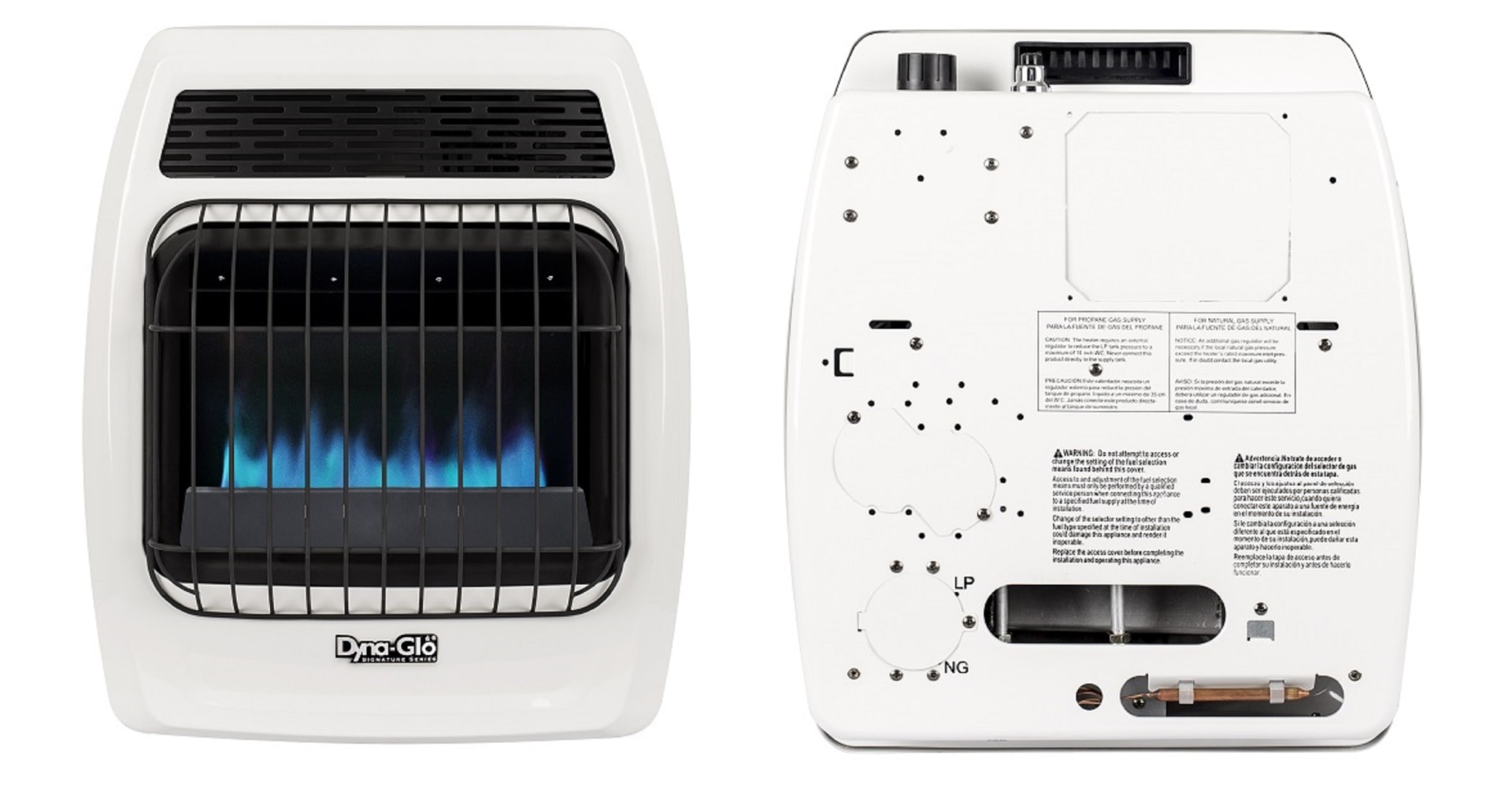 当社の HALプロショップDynaGlo 10,000 BTU Natural Gas Blue Flame Vent Free Wall