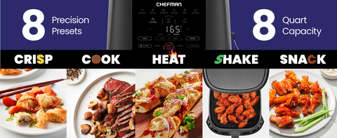 Chefman Digital 5 Qt. Air Fryer with 4 Cooking Presets & Shake Reminde –  Deal Supplies