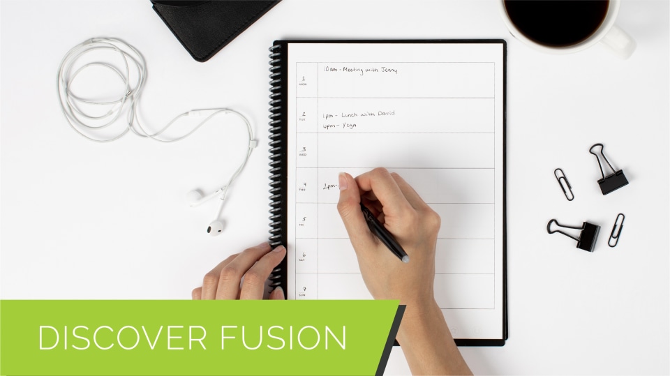 Rocketbook Fusion Smart Reusable Executive-Size Notebook, 6 x 8-4