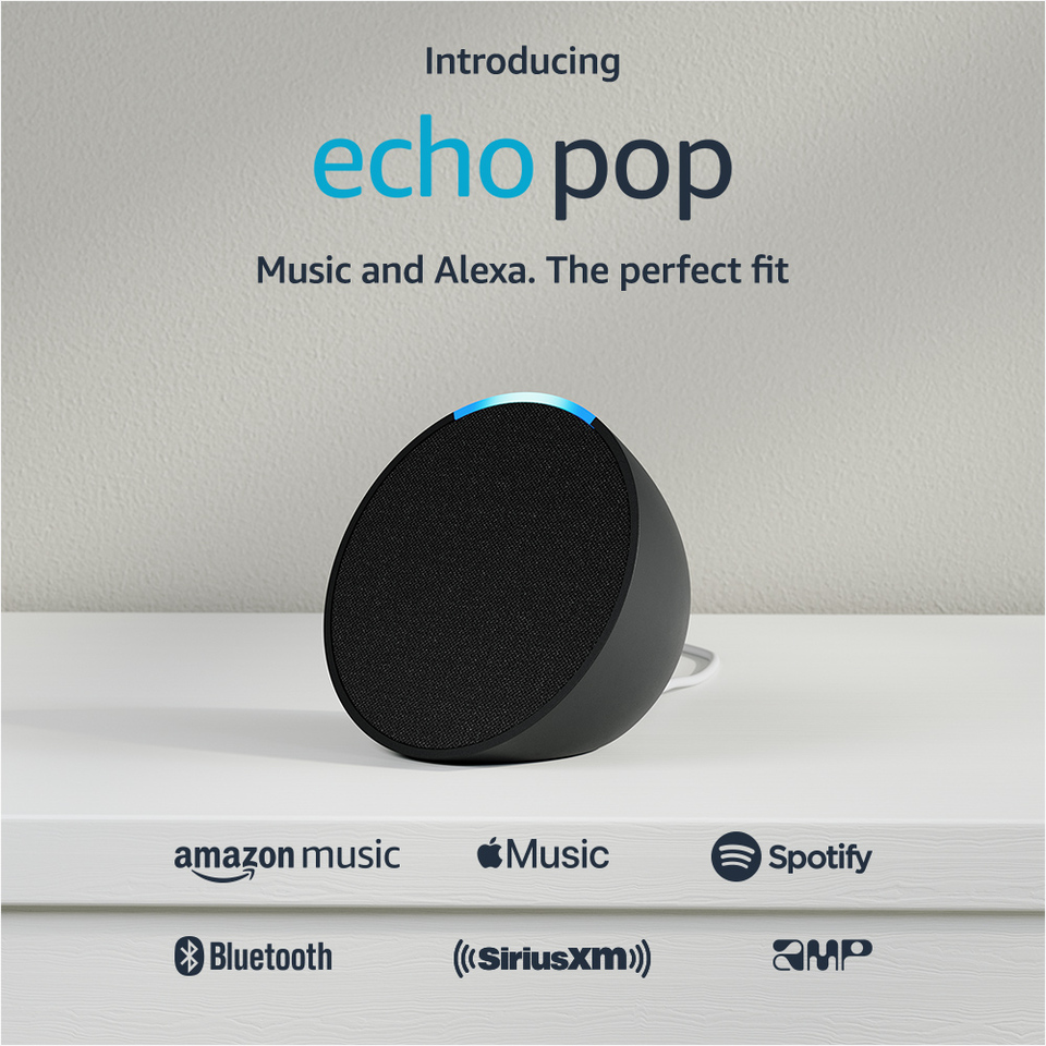 Echo Pop (1st Gen, 2023 Release) Full Sound Compact Smart Speaker  With Alexa : Target