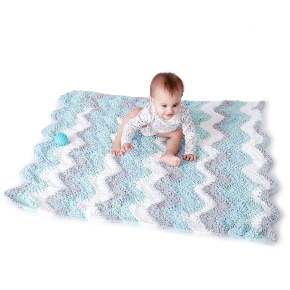 Bernat Baby Blanket Stripes Yarn-Violets