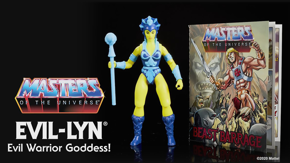 thumbnail video image 2 of Masters of the Universe Origins Evil-Lyn Action Figure, 2 of 7